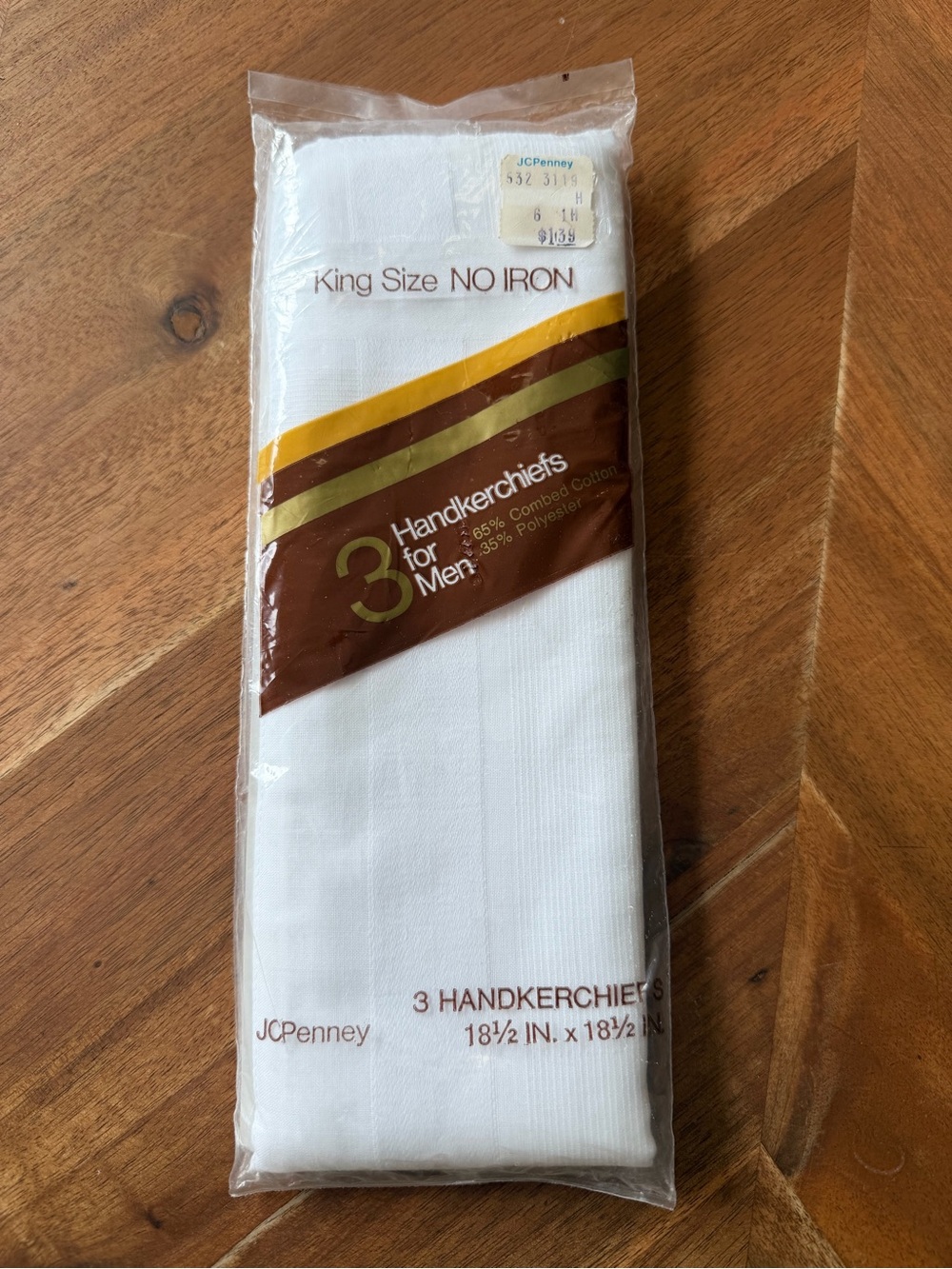 Vintage Men’s Handkerchiefs 3-Pack NOS King Size JCPenney Accessories